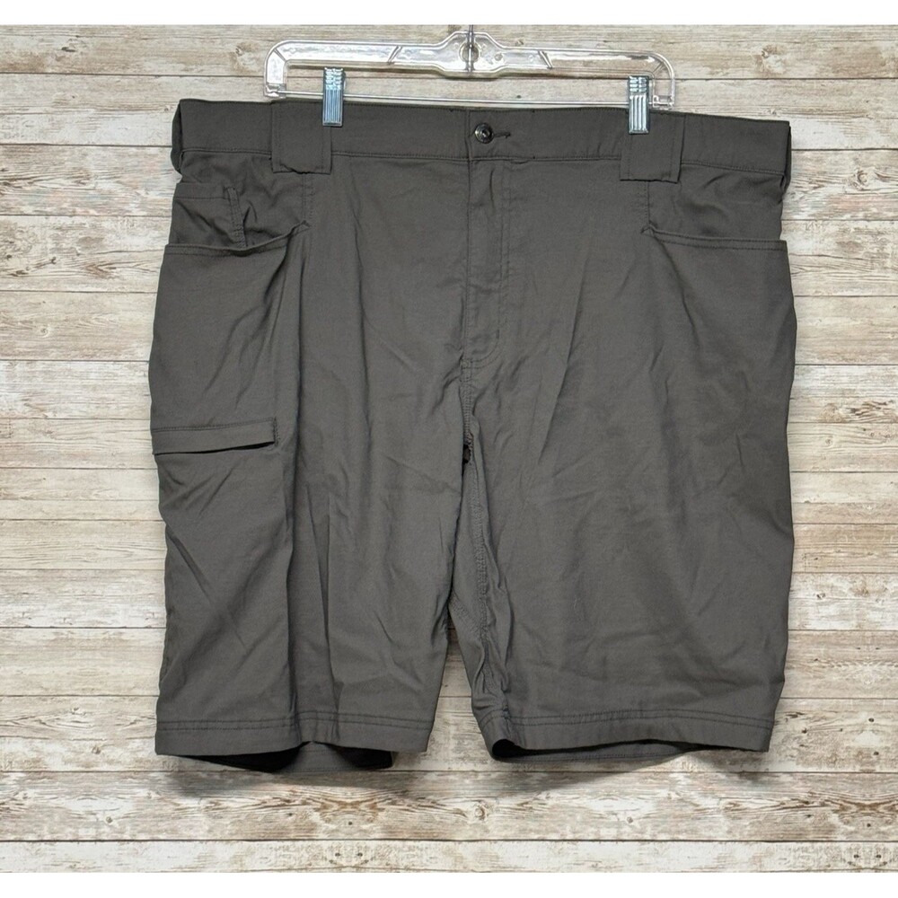 Duluth Flex Dry On the Fly Shorts Mens 42 Gray Cargo Standard Fit 11"
